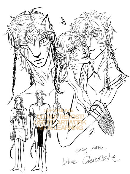 navi oc sketch/lineart